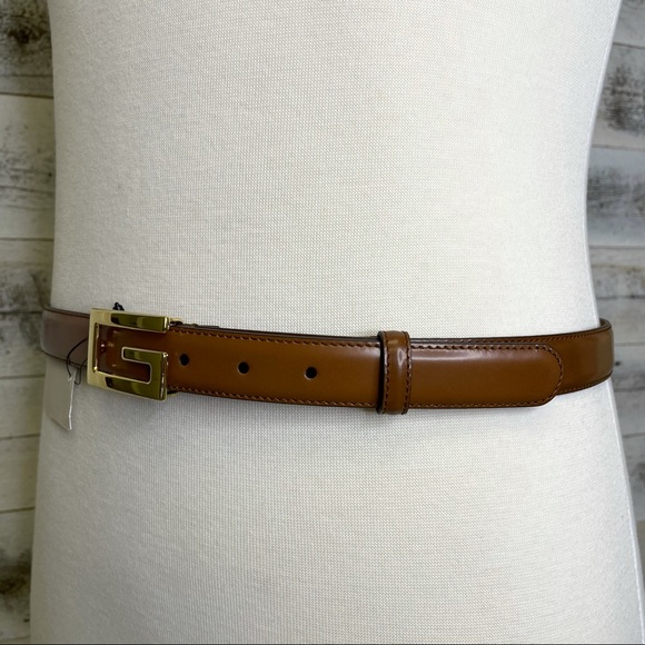 Gucci Brown Leather Gold G Cube Belt 100 40 523305 Luxury Statement Designer - Picture 6 of 16